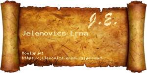 Jelenovics Erna névjegykártya